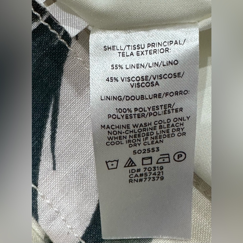 🍃 Ann Taylor Leaves Tie Waist Linen Pencil Skirt - Size 6🍃 - Picture 12 of 15